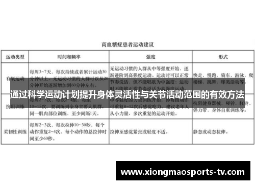 通过科学运动计划提升身体灵活性与关节活动范围的有效方法